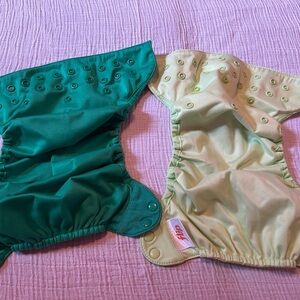 Cotton Babies Flip Diaper Covers - Green & Light Green